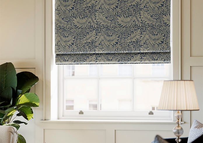 William Morris At Home Larkspur, Woven Indigo - Twist&Fit Roman Blind - Image 5